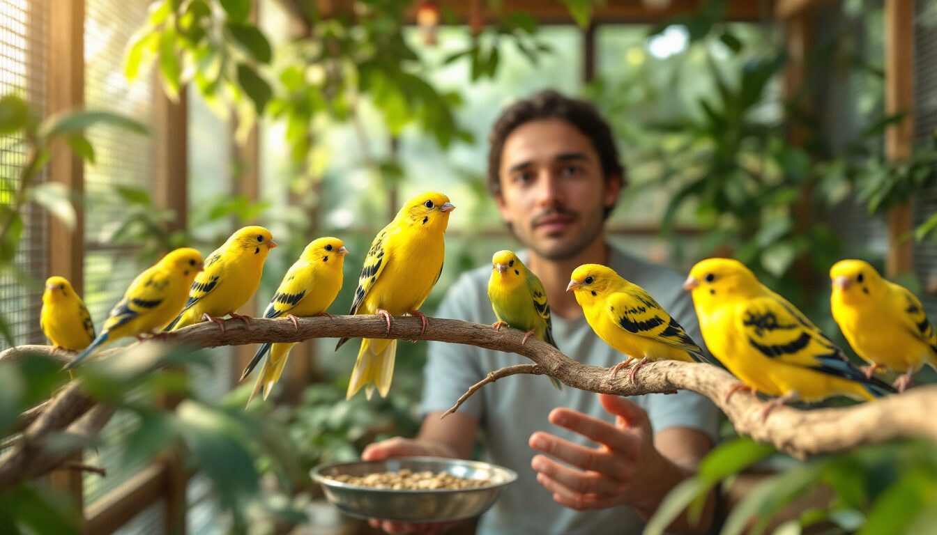 , Combien de canaris dans une volière : la règle essentielle pour un groupe harmonieux